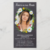 Memorial Photo Floral Funeral Prayer Bladwijzer Ka (Voorkant)