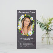 Memorial Photo Floral Funeral Prayer Bladwijzer Ka (Staand voorkant)