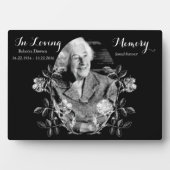 Memorial Photo  Flower Herdenking Keepslag Fotoplaat (voorkant)