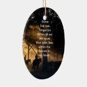 Memorial Photo Forest Trail Walk Paarden Keramisch Ornament (Rechts)