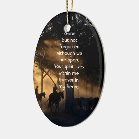 Memorial Photo Forest Trail Walk Paarden Keramisch Ornament (Links)