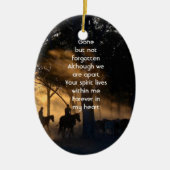 Memorial Photo Forest Trail Walk Paarden Keramisch Ornament (Voorkant)