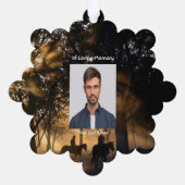 Memorial Photo Forest Trail Walk Paarden Ornament Kaart (Achterkant)