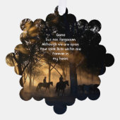 Memorial Photo Forest Trail Walk Paarden Ornament Kaart (Voorkant)