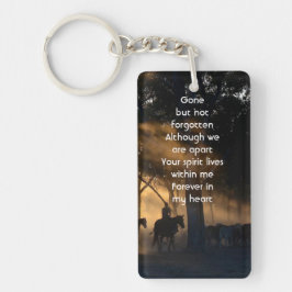 Memorial Photo Forest Trail Walk Paarden Sleutelhanger