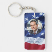 Memorial Photo Funeral Patriotic Prayer Card Sleutelhanger (Voorkant)