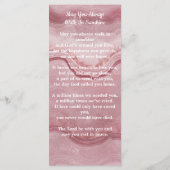 Memorial Photo Funeral Prayer Kaart Roos Kwartz (Achterkant)