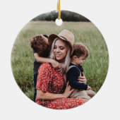 Memorial Photo Gift Kerstmis in Liefde Memory Mam Keramisch Ornament (Achterkant)