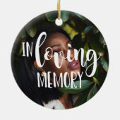 Memorial Photo Gift Kerstmis in Liefde Memory Mam Keramisch Ornament (Achterkant)