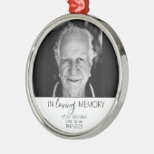 Memorial Photo Gift Kerstmis, in liefdevol geheuge Metalen Ornament (Links)