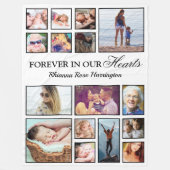 Memorial Photo Gift | Vroeger in ons hart Fleece Deken (Voorkant)