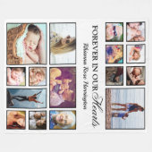 Memorial Photo Gift | Vroeger in ons hart Fleece Deken (Voorkant (Horizontaal))