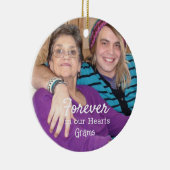 Memorial Photo Gold Snowflakes kerst Keramisch Ornament (Rechts)