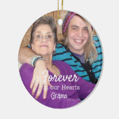 Memorial Photo Gold Snowflakes kerst Keramisch Ornament (Links)