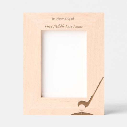 Memorial Photo Golfer Golfbaan Golfen Gegraveerde Lijstjes (Voorkant)