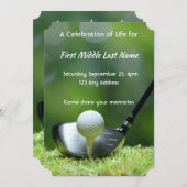 Memorial Photo Golfer Golfbaan Golfen Kaart (Voorkant / Achterkant)