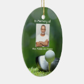 Memorial Photo Golfer Golfbaan Golfen Keramisch Ornament (Rechts)