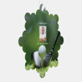 Memorial Photo Golfer Golfbaan Golfen Ornament Kaart (Rechts)