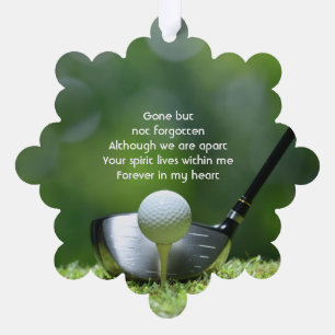 Memorial Photo Golfer Golfbaan Golfen Ornament Kaart