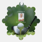 Memorial Photo Golfer Golfbaan Golfen Ornament Kaart (Voorkant)