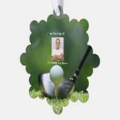 Memorial Photo Golfer Golfbaan Golfen Ornament Kaart (Links)