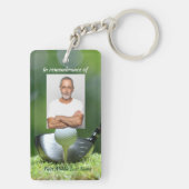 Memorial Photo Golfer Golfbaan Golfen Sleutelhanger (achterkant)