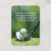 Memorial Photo Golfer Golfbaan Golfen Visitekaartje (Voorkant)