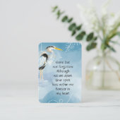 Memorial Photo Great Blue Heron Bird Visitekaartje (Staand voorkant)