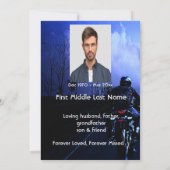 Memorial Photo Herdenking Motorcycle Biker Kaart (Achterkant)