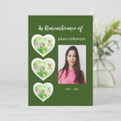 Memorial Photo Hummingbird Garden Bird Invitation Kaart (Staand voorkant)
