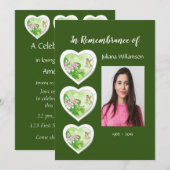 Memorial Photo Hummingbird Garden Bird Invitation Kaart (Voorkant / Achterkant)