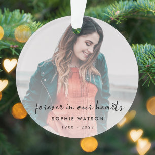 Memorial Photo in Loving Memory Sympathie Ornament