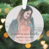 Memorial Photo in Loving Memory Sympathie Ornament