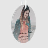 Memorial Photo in Loving Memory Sympathie Ornament (voorkant)