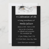 Memorial Photo Invite Architecture Architect Kaart (Achterkant)