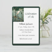 Memorial Photo Invite Egret Water Bird Kaart (Staand voorkant)