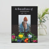 Memorial Photo Invite Gardener Gardening Primula Kaart (Staand voorkant)