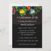 Memorial Photo Invite Gardener Gardening Primula Kaart (Achterkant)