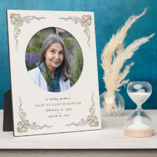 Memorial Photo Ivory Gold Decorative Plaque Fotoplaat