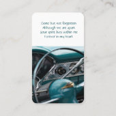 Memorial Photo Keepomwille Antiek Cars Auto Vehicl Visitekaartje (Achterkant)