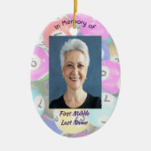  Memorial Photo Keepsake Bingo Game  Keramisch Ornament (Voorkant)