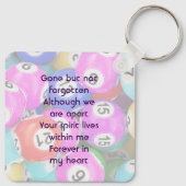 Memorial Photo Keepsake Bingo Game Sleutelhanger (Achterkant)