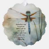  Memorial Photo Keepsake Custom Dragonfly Ornament Kaart (Achterkant)