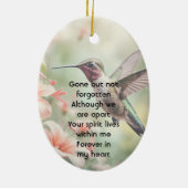  Memorial Photo Keepsake Hummingbird Keramisch Ornament (Achterkant)