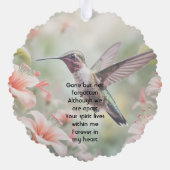  Memorial Photo Keepsake Hummingbird Ornament Kaart (Achterkant)