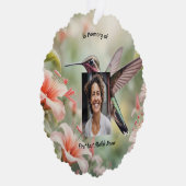  Memorial Photo Keepsake Hummingbird Ornament Kaart (Rechts)