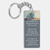 Memorial Photo Keepsake Semi Truck Tractor Trailer Sleutelhanger (Voorkant Links)