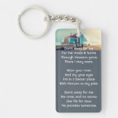 Memorial Photo Keepsake Semi Truck Tractor Trailer Sleutelhanger (Voorkant)