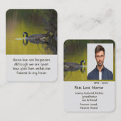 Memorial Photo Lake Canada Goose Bird Visitekaartje (Voorkant / Achterkant)