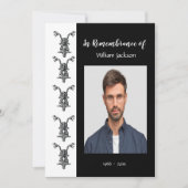 Memorial Photo Motorcycle Biker Biking Invitation Kaart (Voorkant)